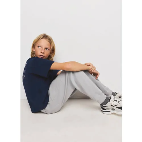 Mango Kids joggingbroek grijs melange, foto 3