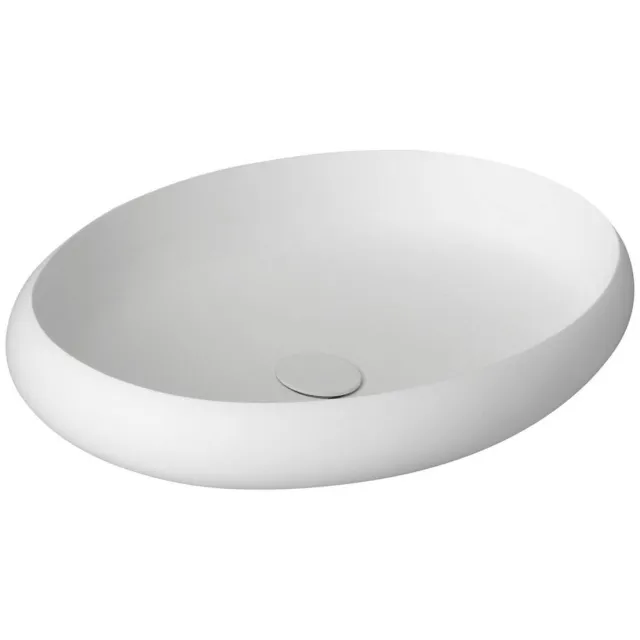 Sapho Waskom Sapho Thin Ovaal 60x40x11.2 cm Solid Surface Wit