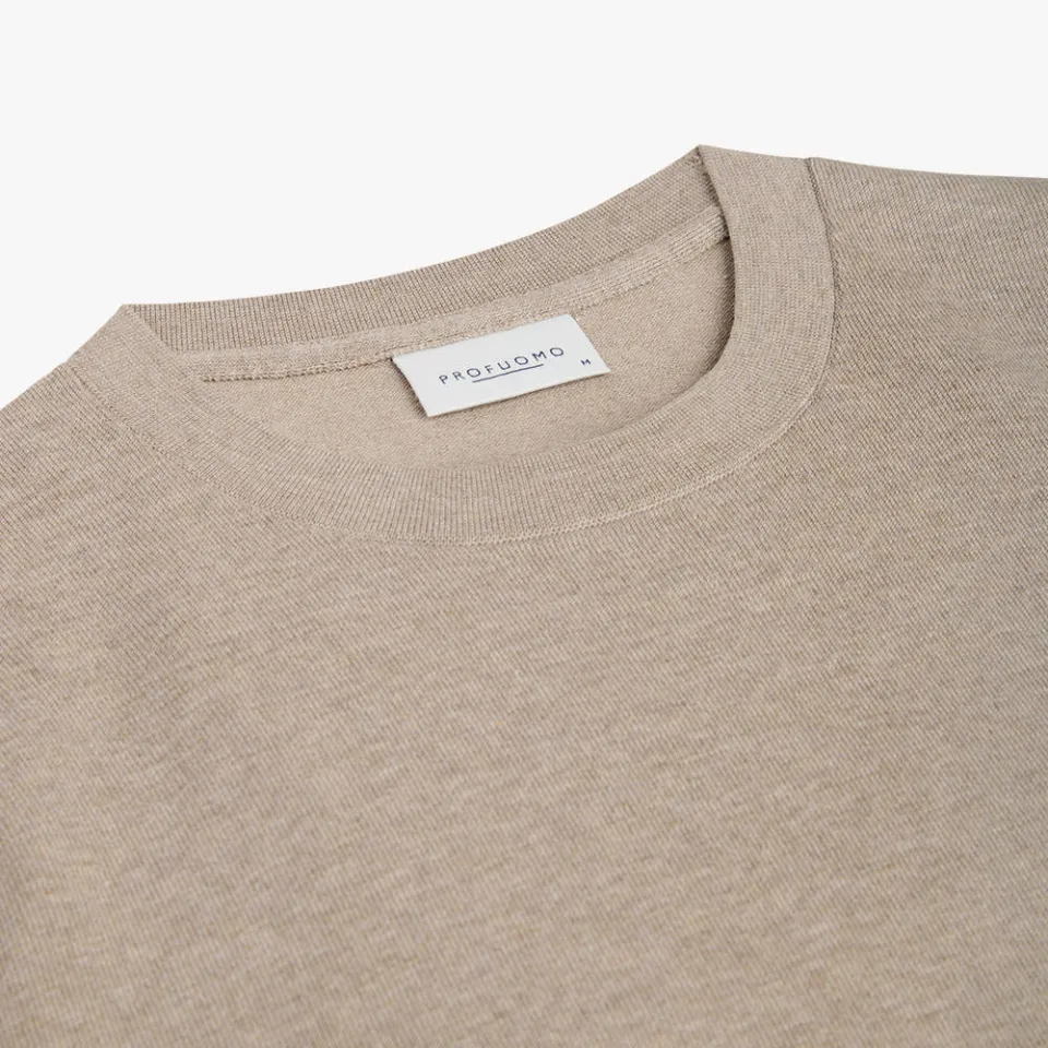 Profuomo wollen regular fit gebreide trui - beige, foto 4