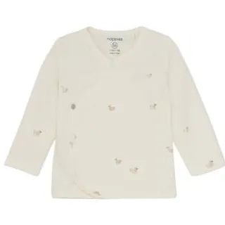 Noppies baby longsleeve ecru met all-over print, foto 3