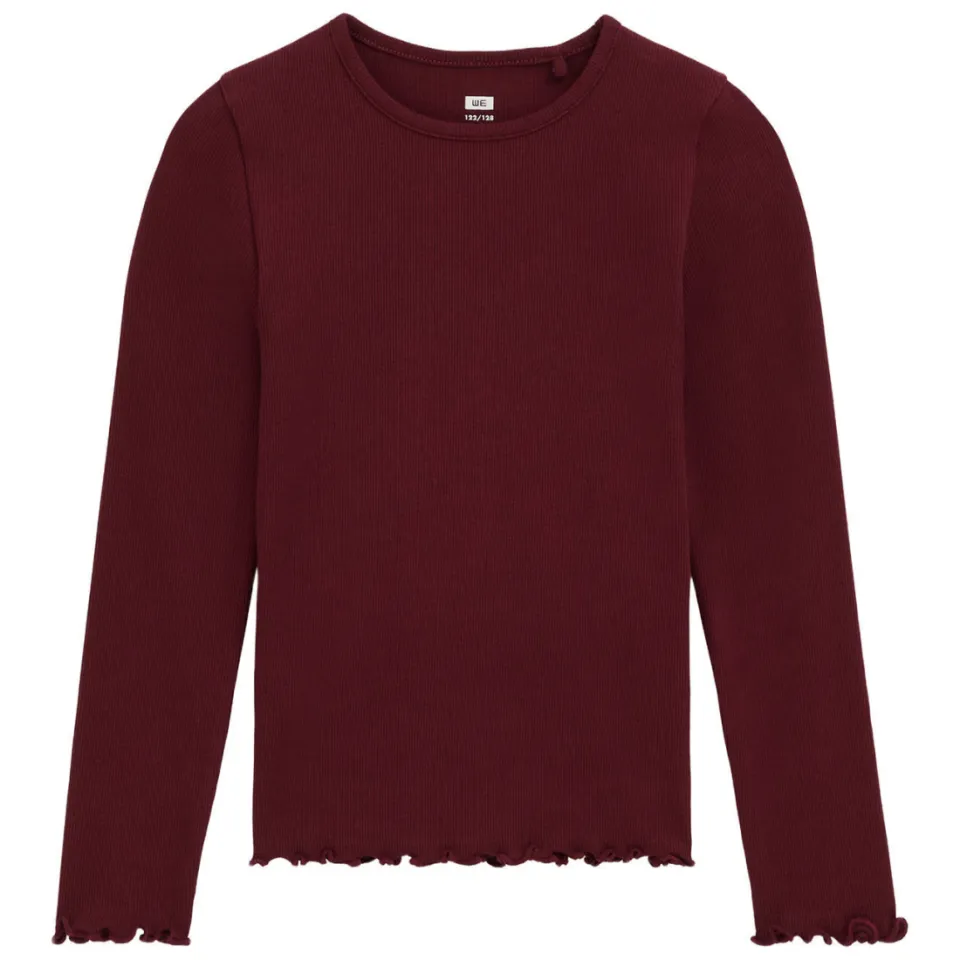 WE Fashion longsleeve - donkerrood, foto 2