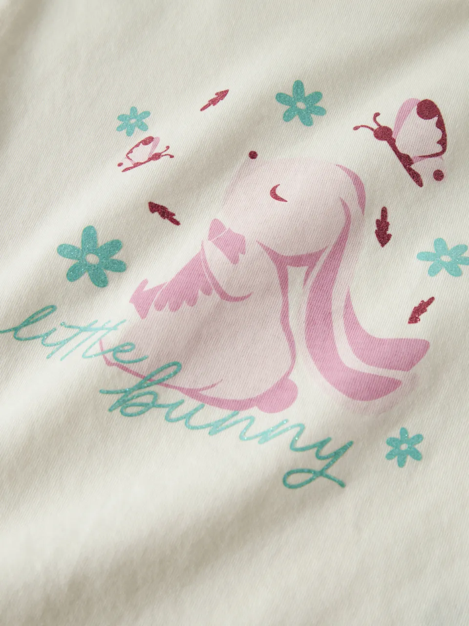 NAME IT MINI T-shirt met konijnenprint ecru, foto 4