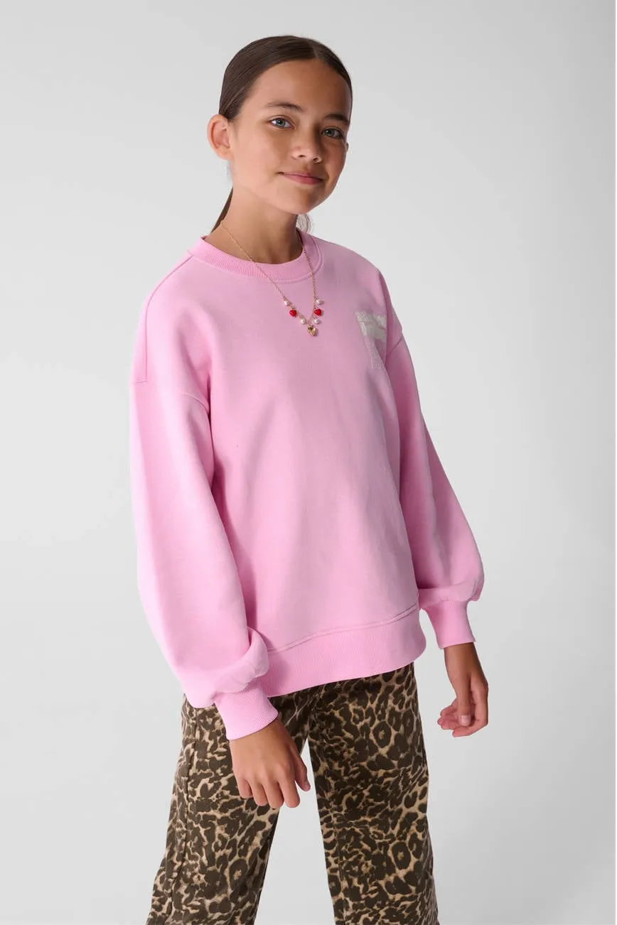 Shoeby oversized sweater met backprint - roze, foto 5