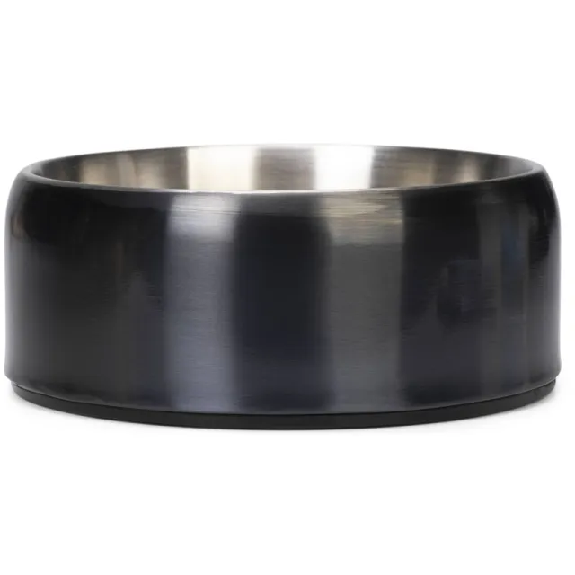 Designed by Lotte rvs eetbak hond Noar zwart 21,5 cm