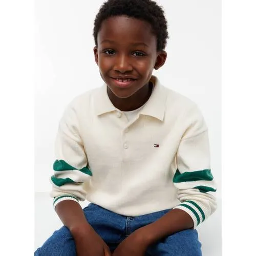 Tommy Hilfiger sweater - ecru/donkergroen, foto 3