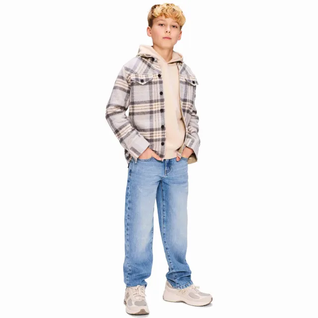 Retour Jeans geruit overhemd - grijs/lichtgeel