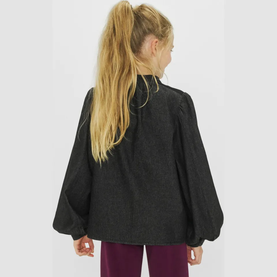 Me & My Monkey Robin chambray blouse grijs, foto 5