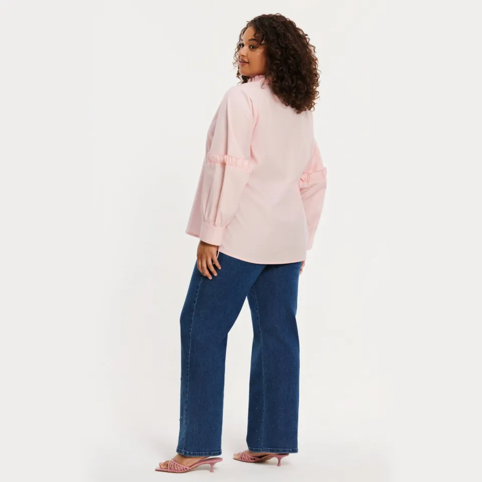 Yoek blouse lichtroze, foto 4