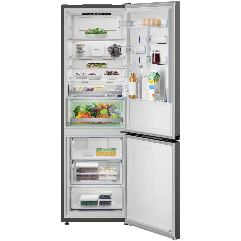 Beko B7RCNA378HXP Koelkast met vriesvak Grijs, foto 2