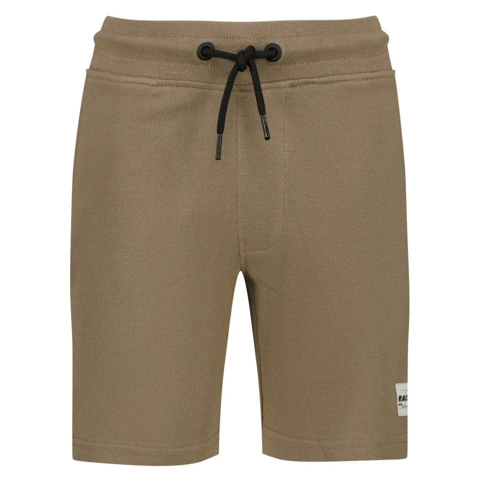 Raizzed relaxed regular waist casual short zand met textuur