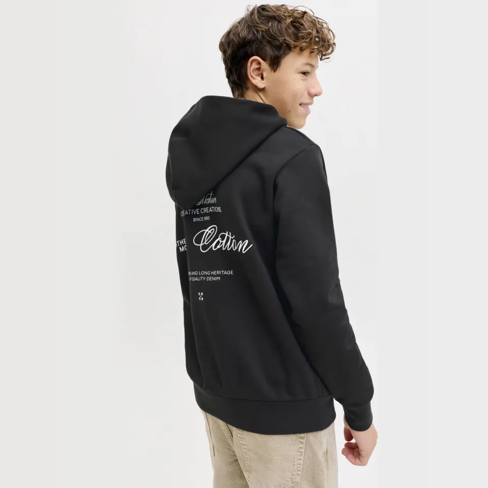 Jack & Jones JUNIOR hoodie met backprint zwart, foto 5