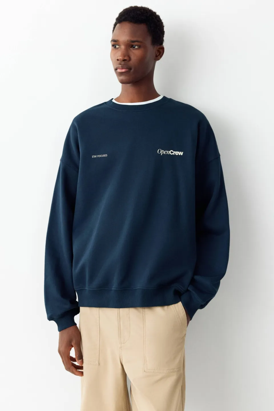 Mango TEEN oversized sweater met backprint - donkerblauw, foto 3