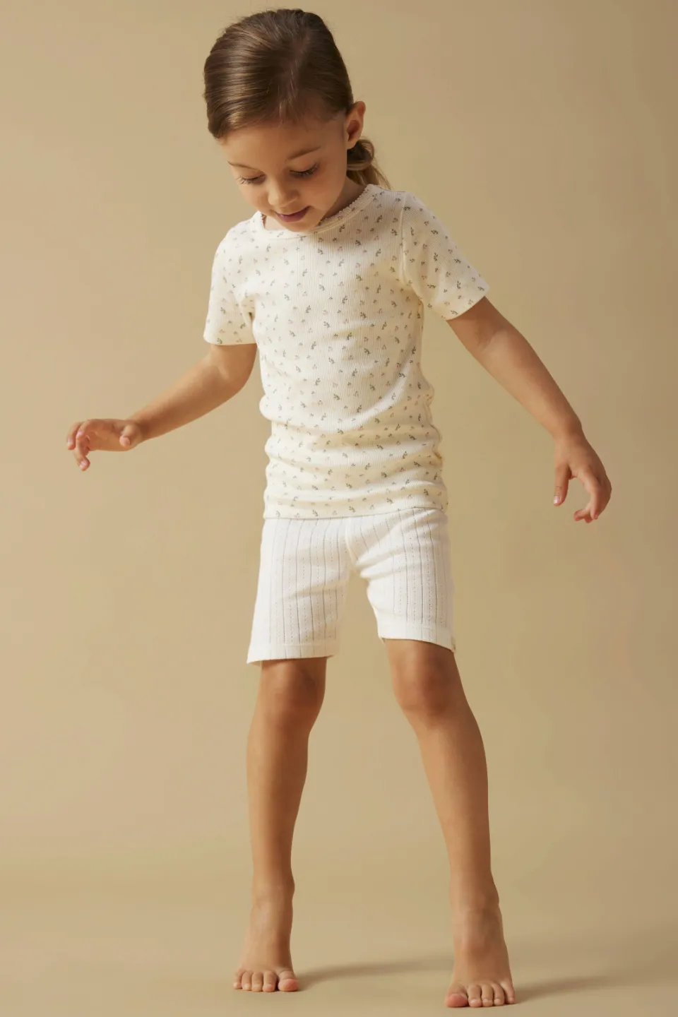 Lil' Atelier Mini gebloemde T-shirt wit, foto 4
