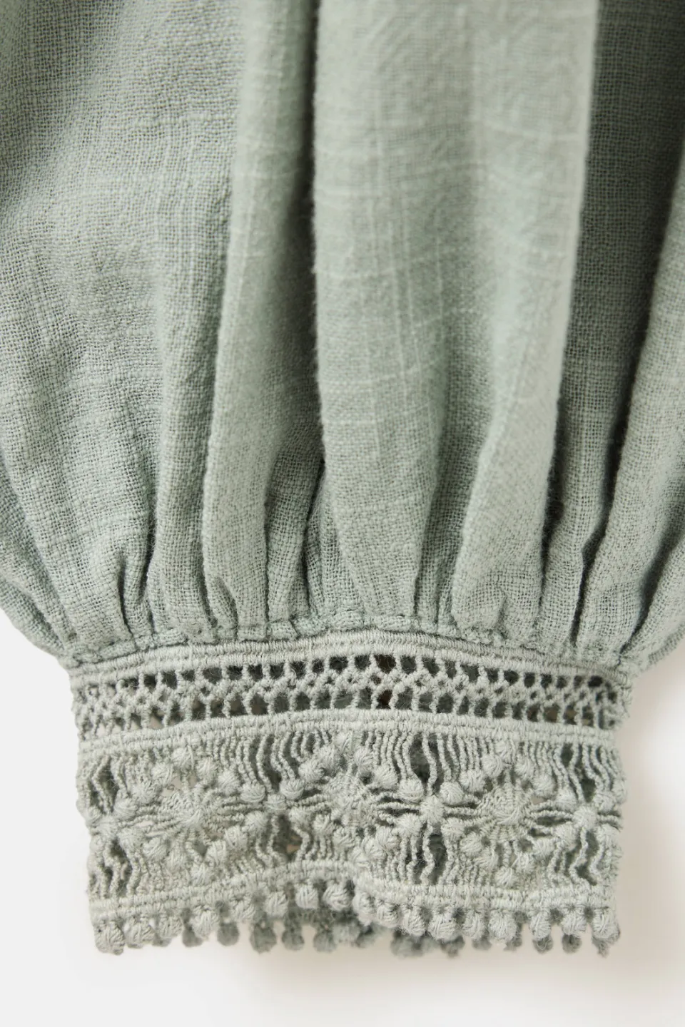 Mango Teen blouse met borduursels groen, foto 8