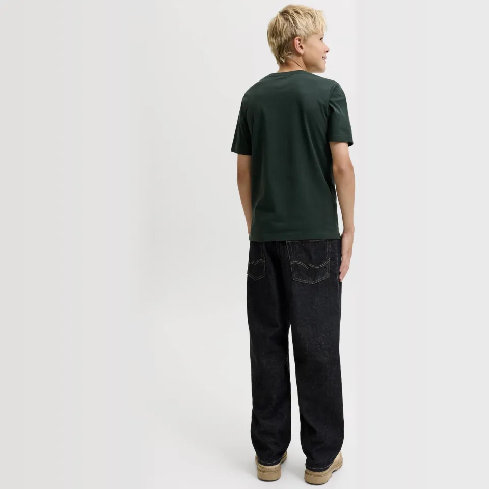 Jack & Jones junior t-shirt donkergroen diep donkergroen, foto 3