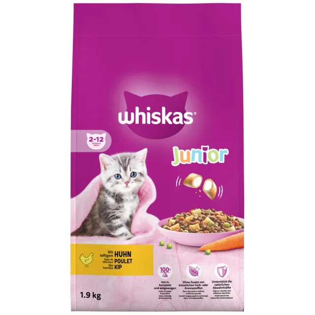 Whiskas Junior kattenbrokken kip 1,9 kg