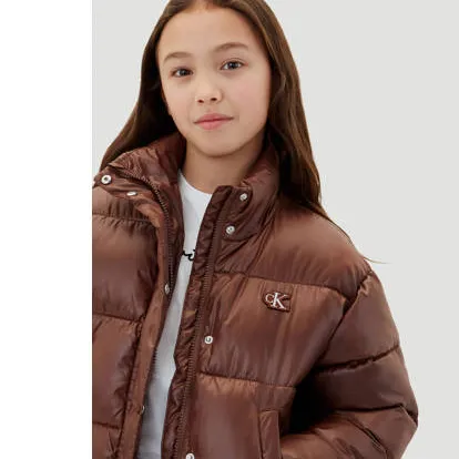 Calvin Klein gewatteerde winterjas bruin, foto 4