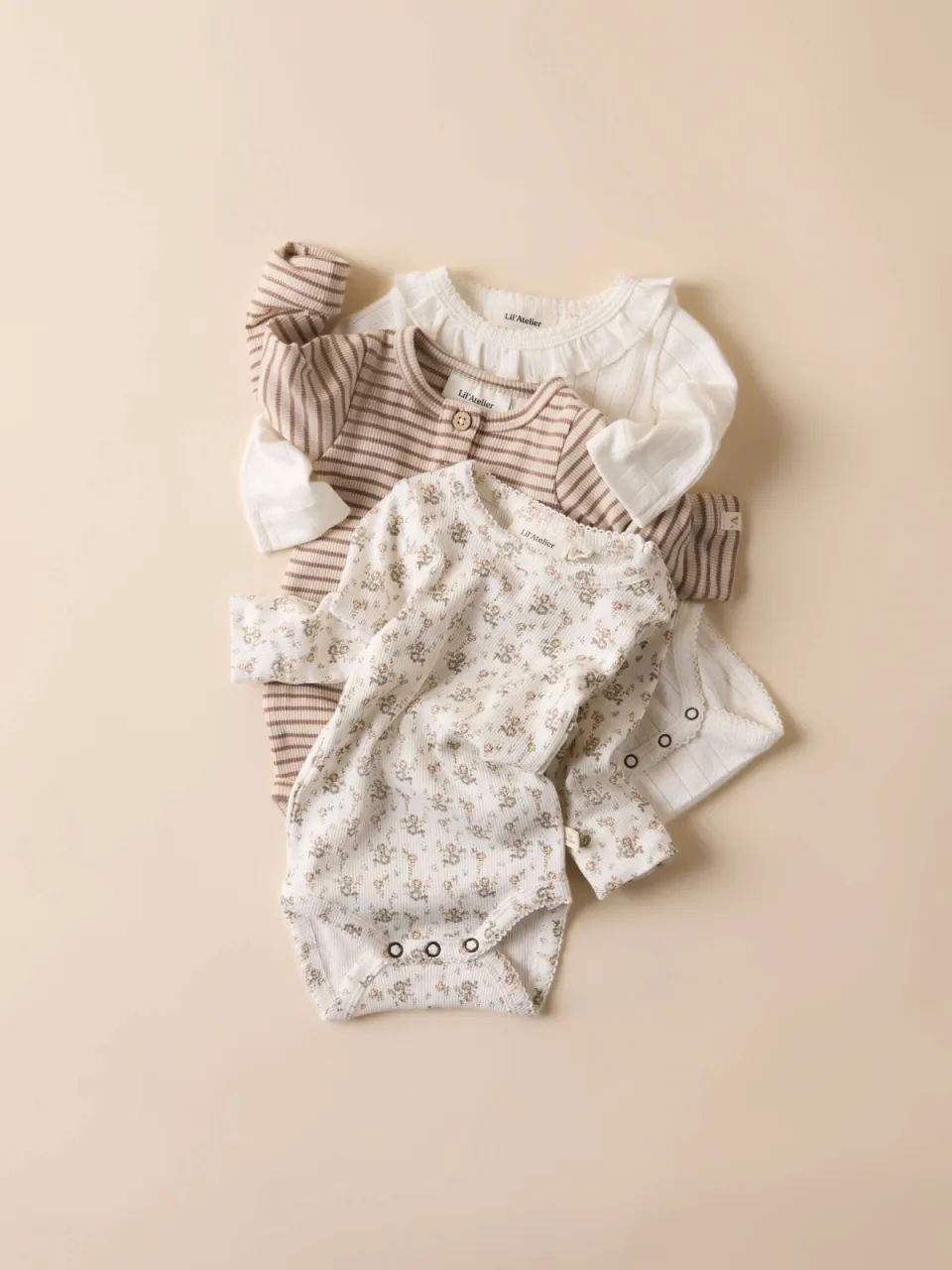 Lil' Atelier BABY romper NBFRACHEL offwhite, foto 4
