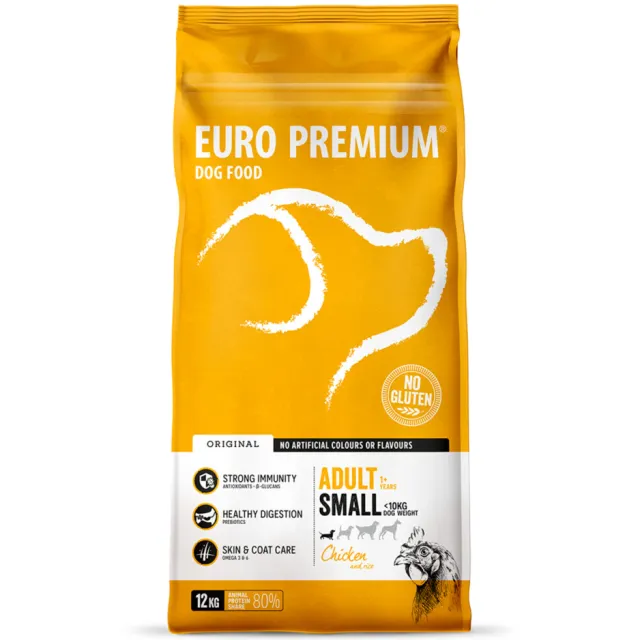Euro Premium Adult Small kip & rijst hondenvoer 12 kg, foto 2