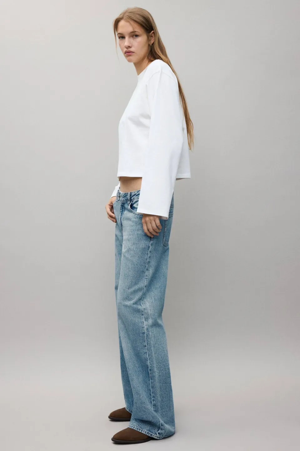 Mango TEEN wide leg jeans - light blue, foto 3