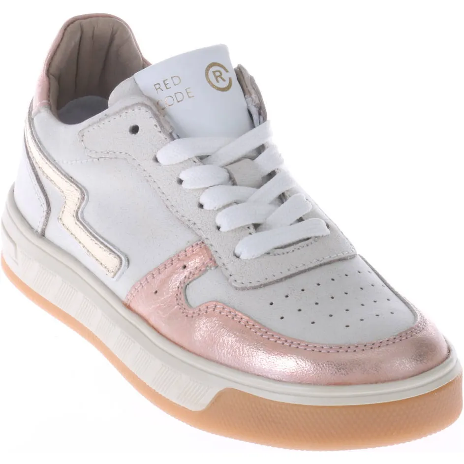 Red Code leren sneakers wit/roze, foto 2