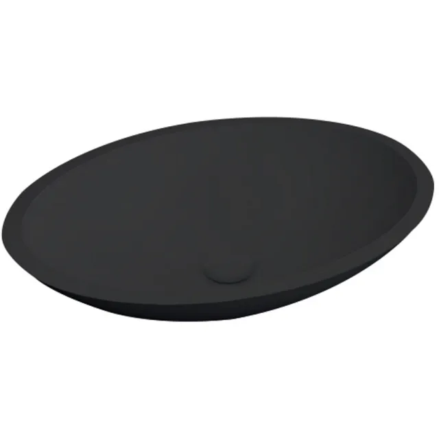 Best Design Waskom Opbouw Best Design Epona 52x38x14 cm Solid Surface Mat Zwart
