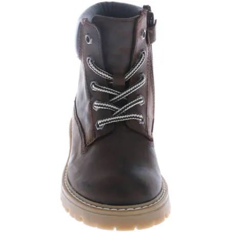 Hip leren veterschoenen met profielzool - bruin, foto 3