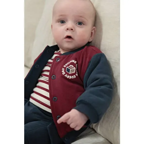 Feetje Built for Fun gestreepte longsleeve bordeaux, foto 7