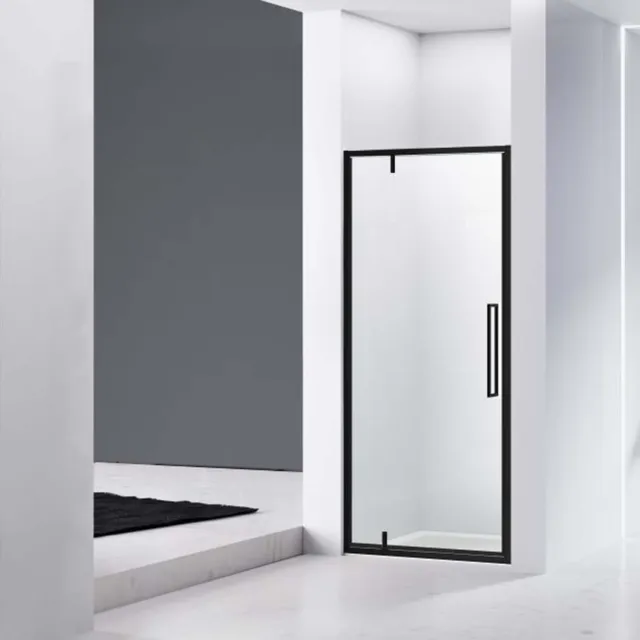 Van Rijn Nisdeur Van Rijn ST04 Helder Glas 6 mm incl. Glasbehandeling Omkeerbaar 6 mm 90x200 cm Mat Zwart