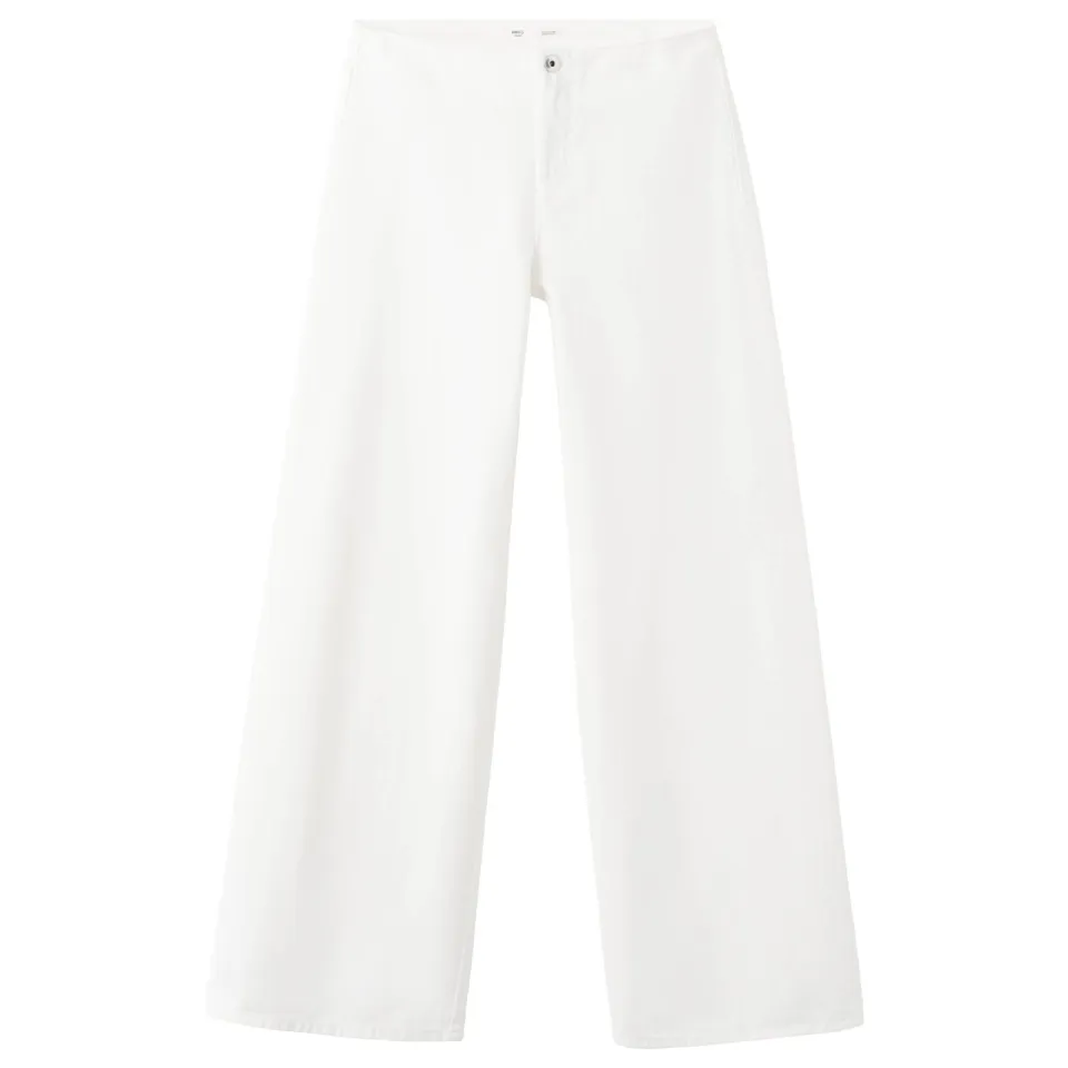 Mango TEEN wide leg jeans - wit, foto 2