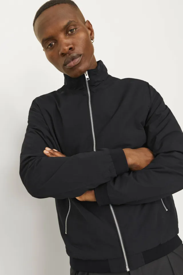 Jack & Jones ESSENTIALS bomberjack JJERUSH black