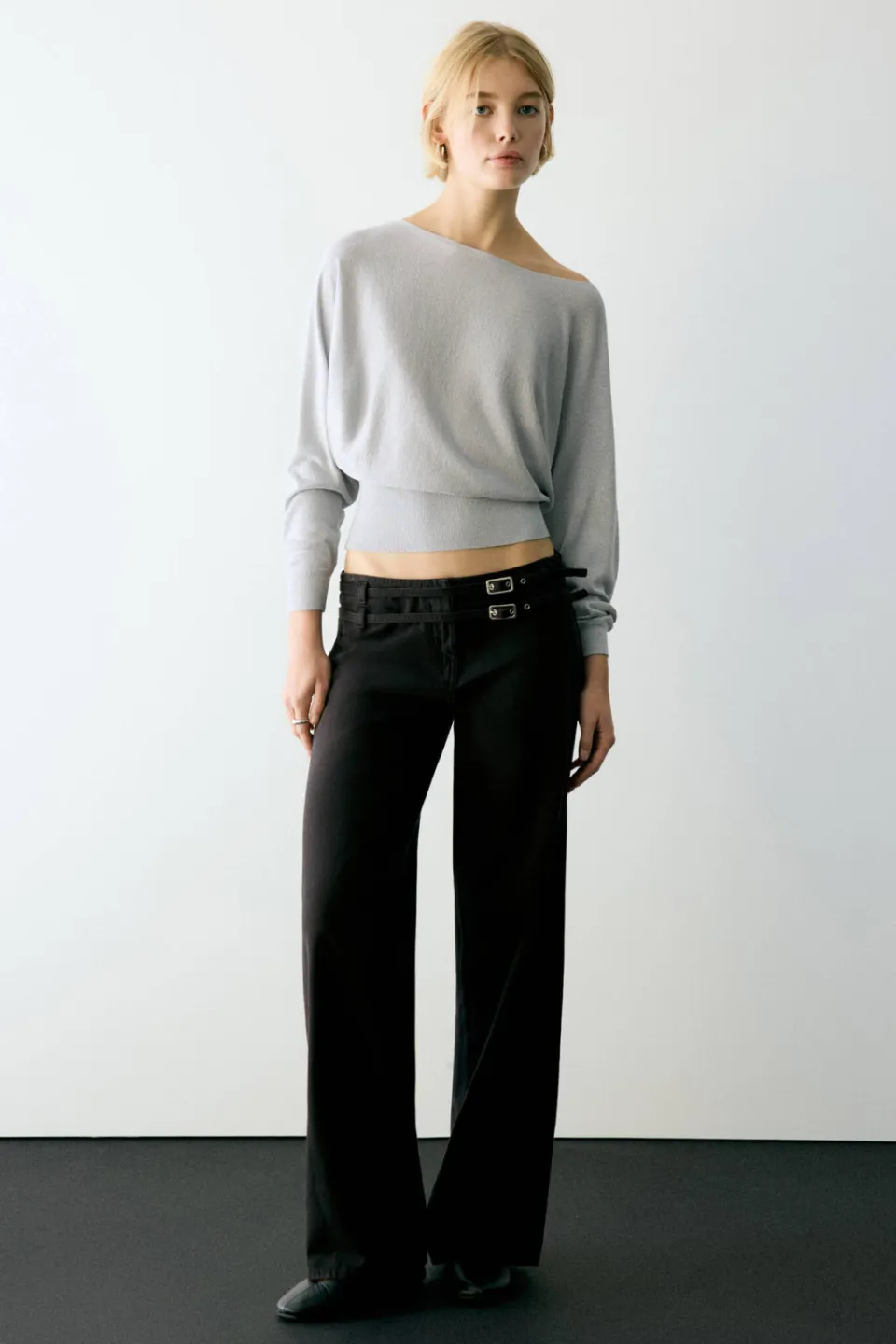 Mango TEEN low waist wide leg jeans - zwart, foto 5