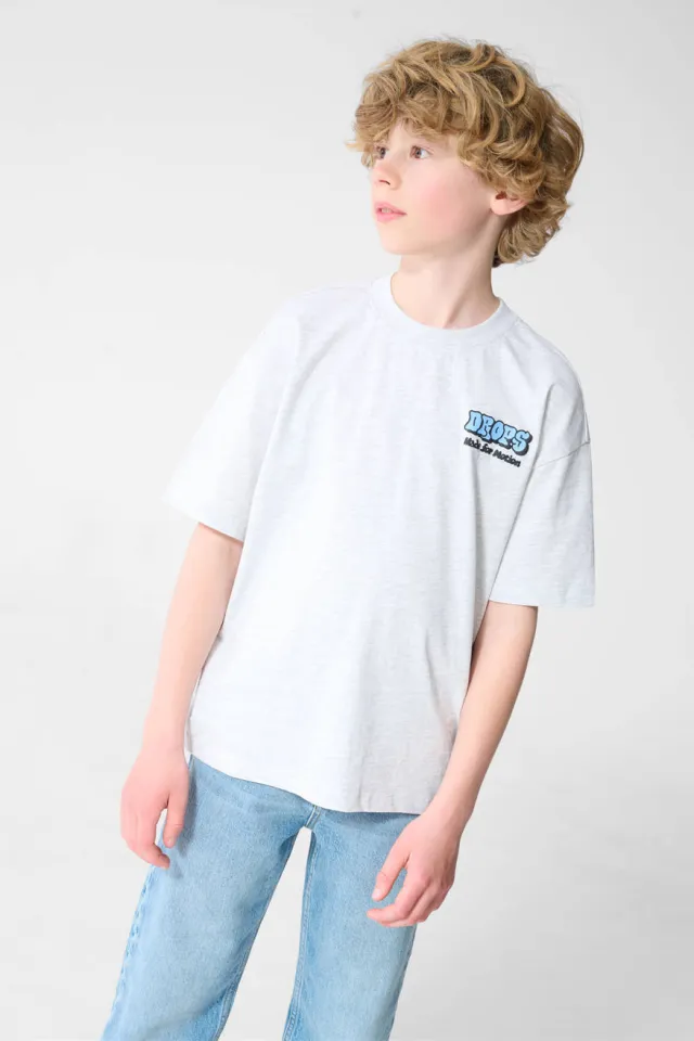 Shoeby T-shirt met backprint lichtgrijs, foto 7
