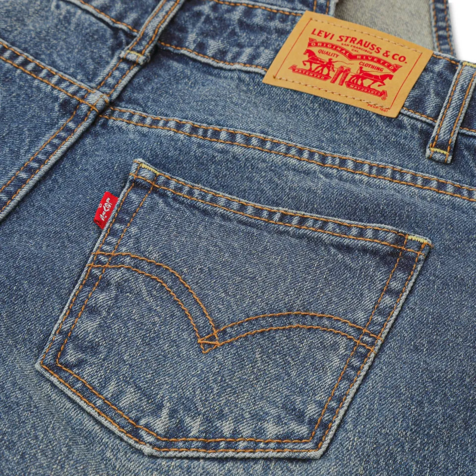 Levi's denim tuinbroek mediumblauw, foto 7