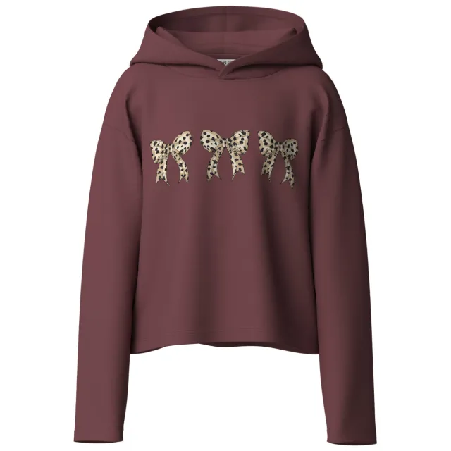 NAME IT KIDS oversized hoodie met print - roodbruin