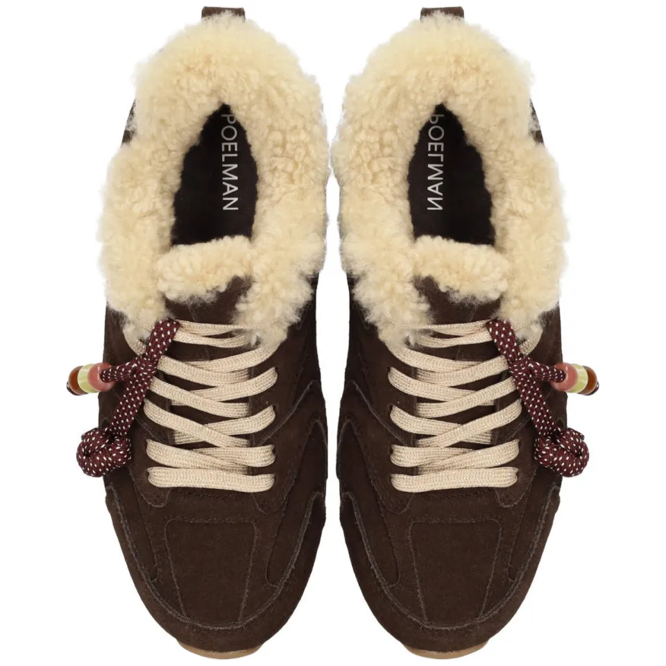 Poelman Jenn suède sneakers - donkerbruin, foto 3
