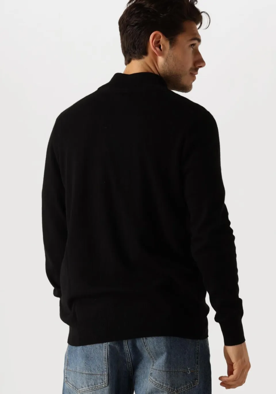 Lyle & Scott regular fit gebreide trui met wol - zwart, foto 4