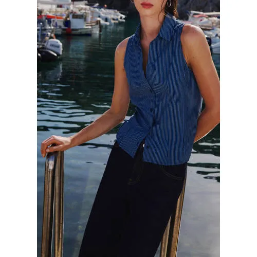 Mango gestreepte blouse blauw, foto 3