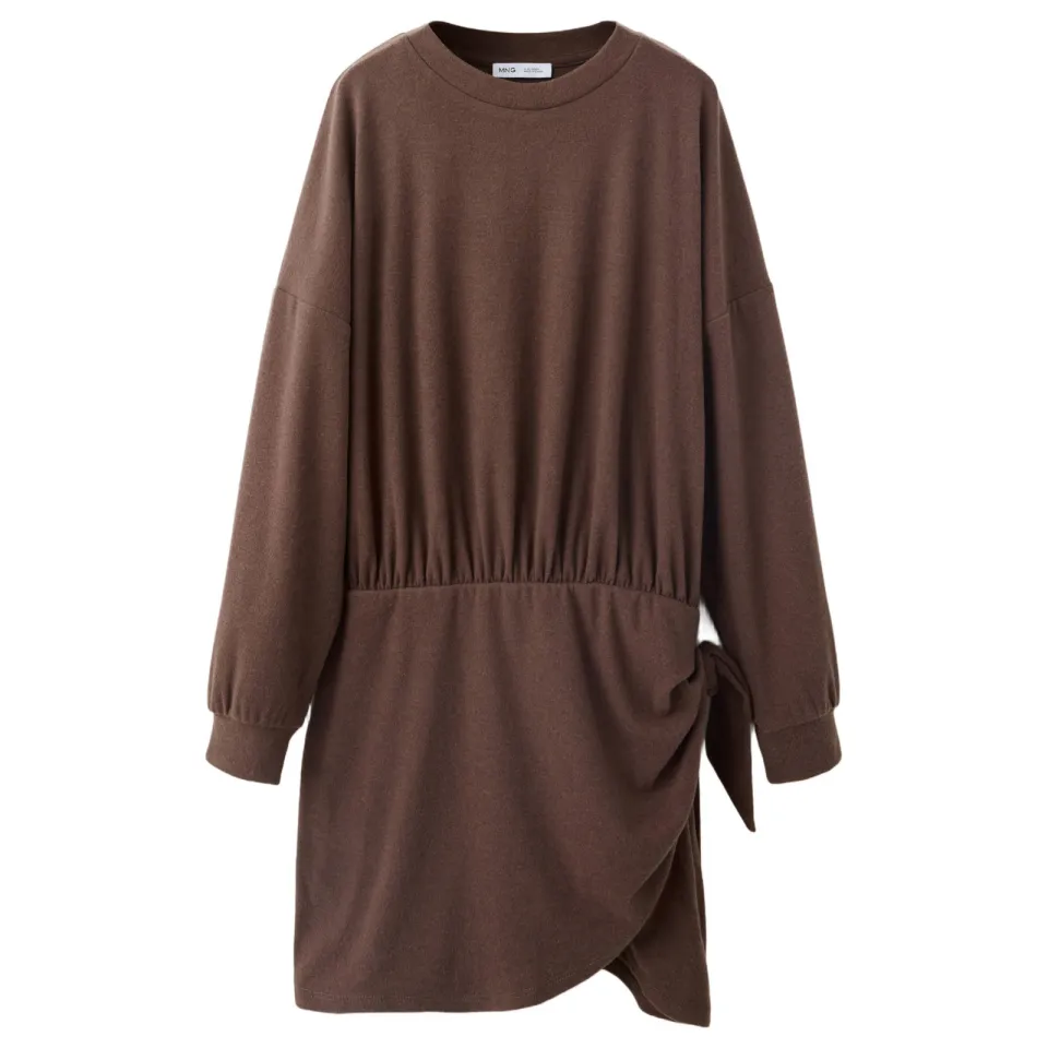 Mango Kids korte sweatjurk bruin, foto 2
