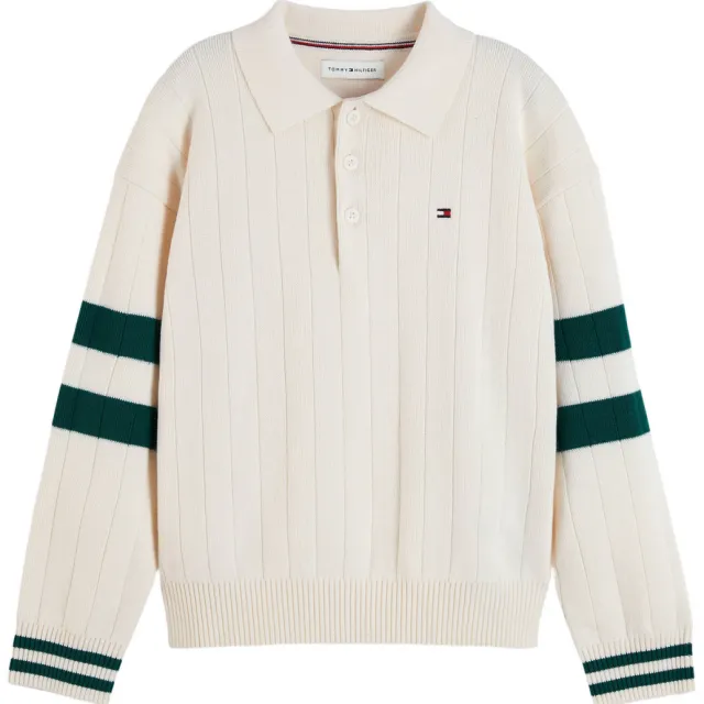 Tommy Hilfiger sweater - ecru/donkergroen