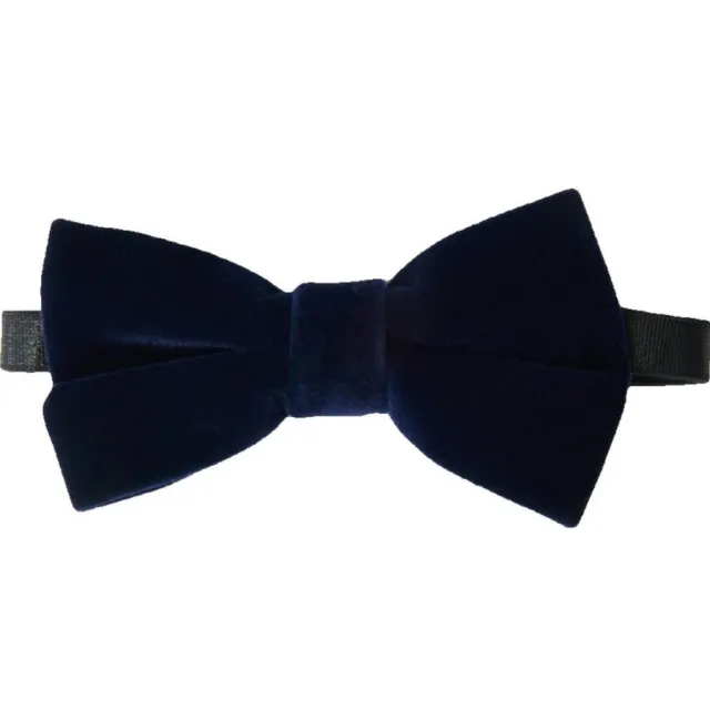 Shoeby fluwelen vlinderdas donkerblauw