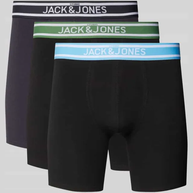 Jack & Jones Boxershort met elastische band met label in een set van 3 stuks, model 'TEDDY' veelkleurig, foto 2