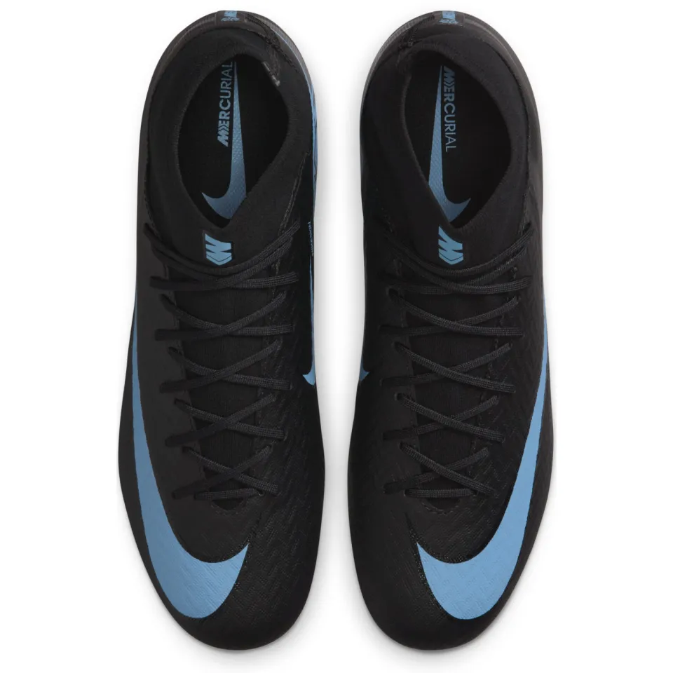 Nike Zoom Mercurial Superfly 10 Academy Gras / Kunstgras Voetbalschoenen (MG) Zwart Lichtblauw, foto 4