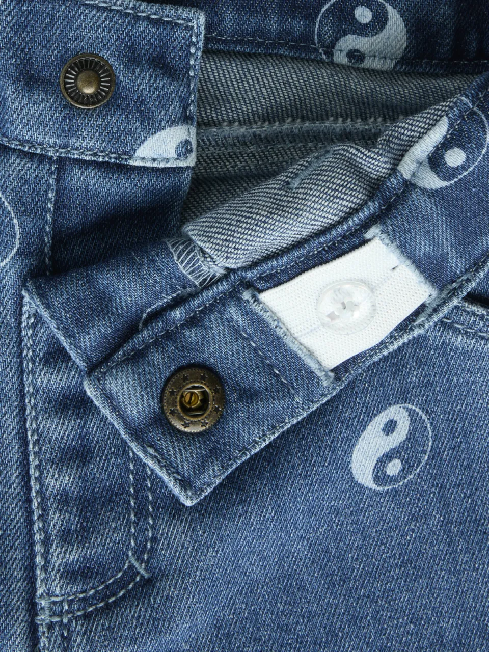 Lil' Atelier MINI NMMLIVO loose fit jeans met print - donkerblauw, foto 6