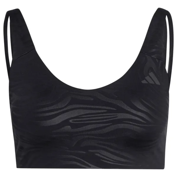 Adidas All Me Essentials Graphic Light Support sportbeha zwart, foto 2