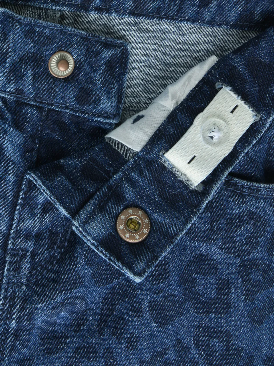 NAME IT MINI NMFBELLA barrel jeans met panterprint - middelblauw medium blue denim, foto 4
