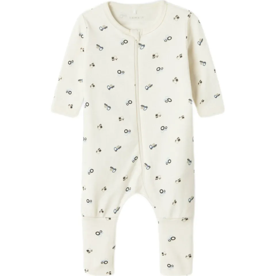 NAME IT BABY pyjama NBMNIGHTSUIT blauw/ecru (set van 2), foto 3