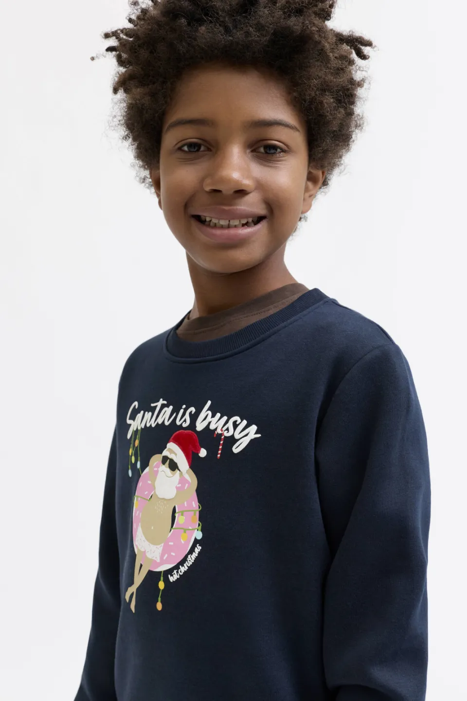Jack & Jones JUNIOR kerstsweater donkerblauw, foto 3