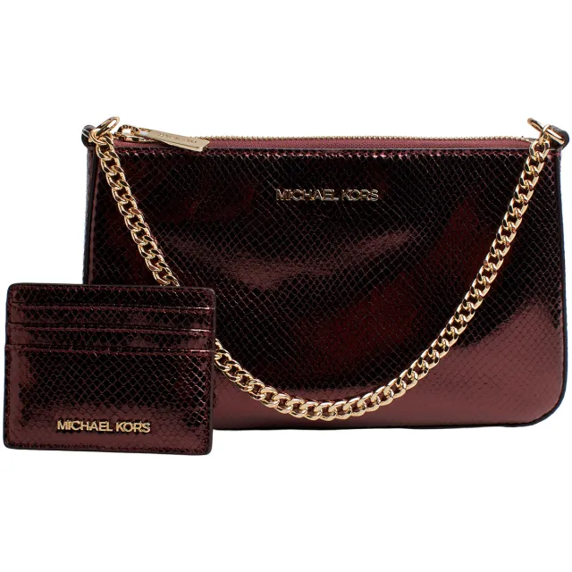 MICHAEL Michael Kors handtasje met kaarthouder bordeaux
