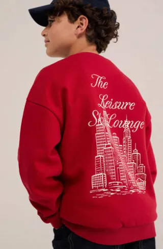 WE Fashion sweater met backprint - rood, foto 5